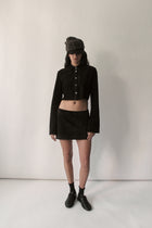 Dark Chocolate Micro Suede Skirt
