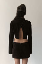 Dark Chocolate Micro Suede Skirt