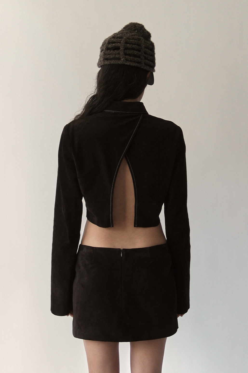 Dark Chocolate Micro Suede Skirt
