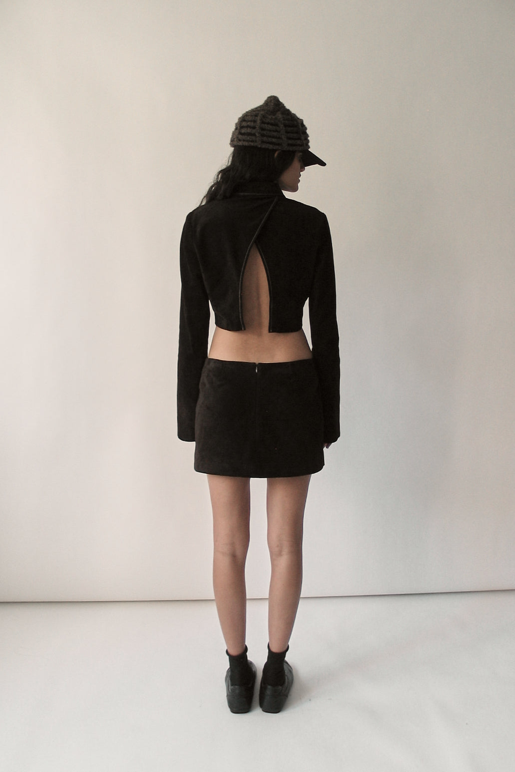 Dark Chocolate Micro Suede Skirt