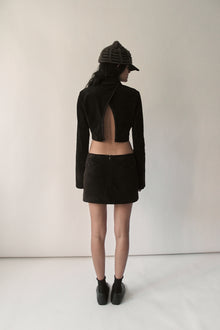 Dark Chocolate Micro Suede Skirt