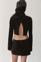Dark Chocolate Micro Suede Skirt