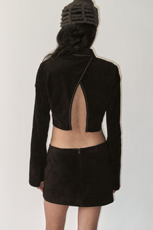 Dark Chocolate Micro Suede Skirt