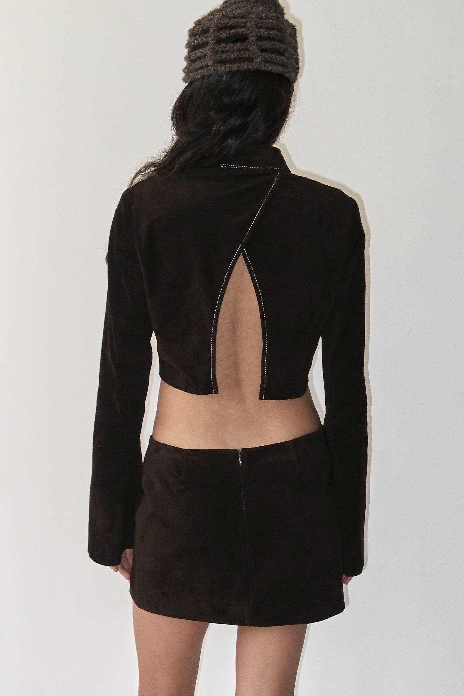 Dark Chocolate Micro Suede Skirt