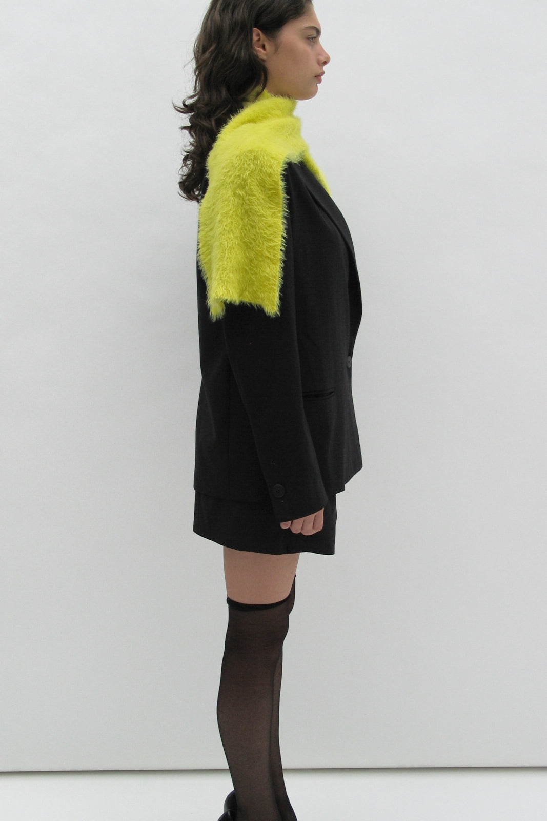 Fluffy yellow scarf
