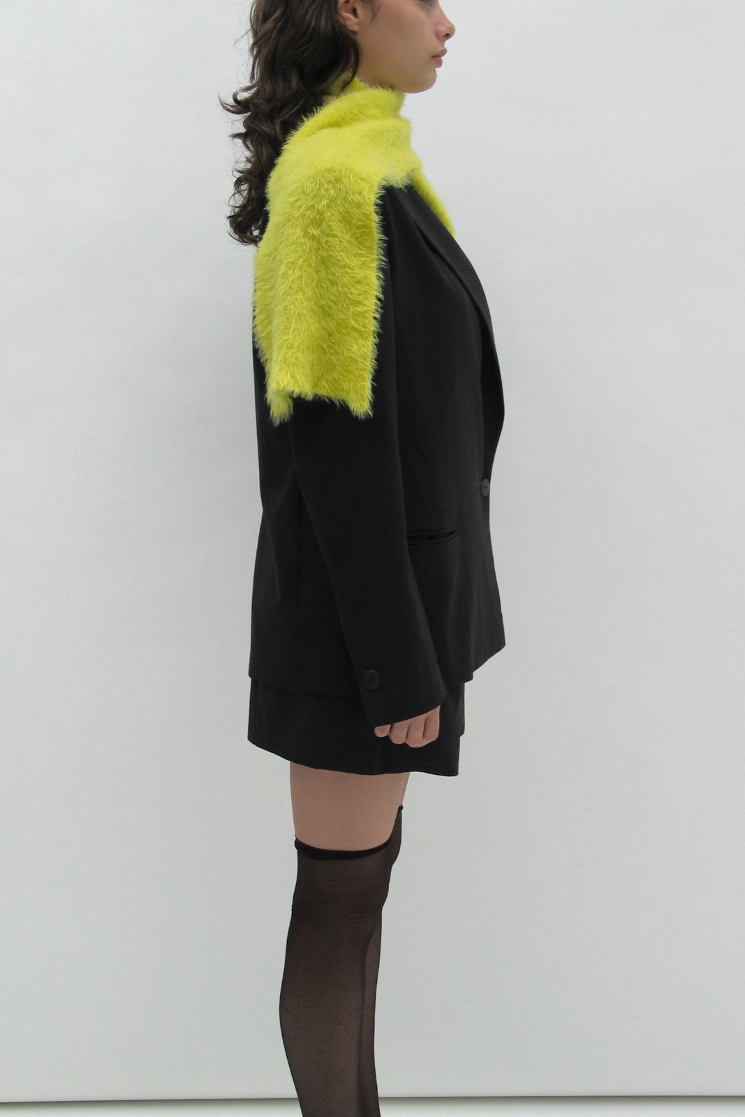 Fluffy yellow scarf