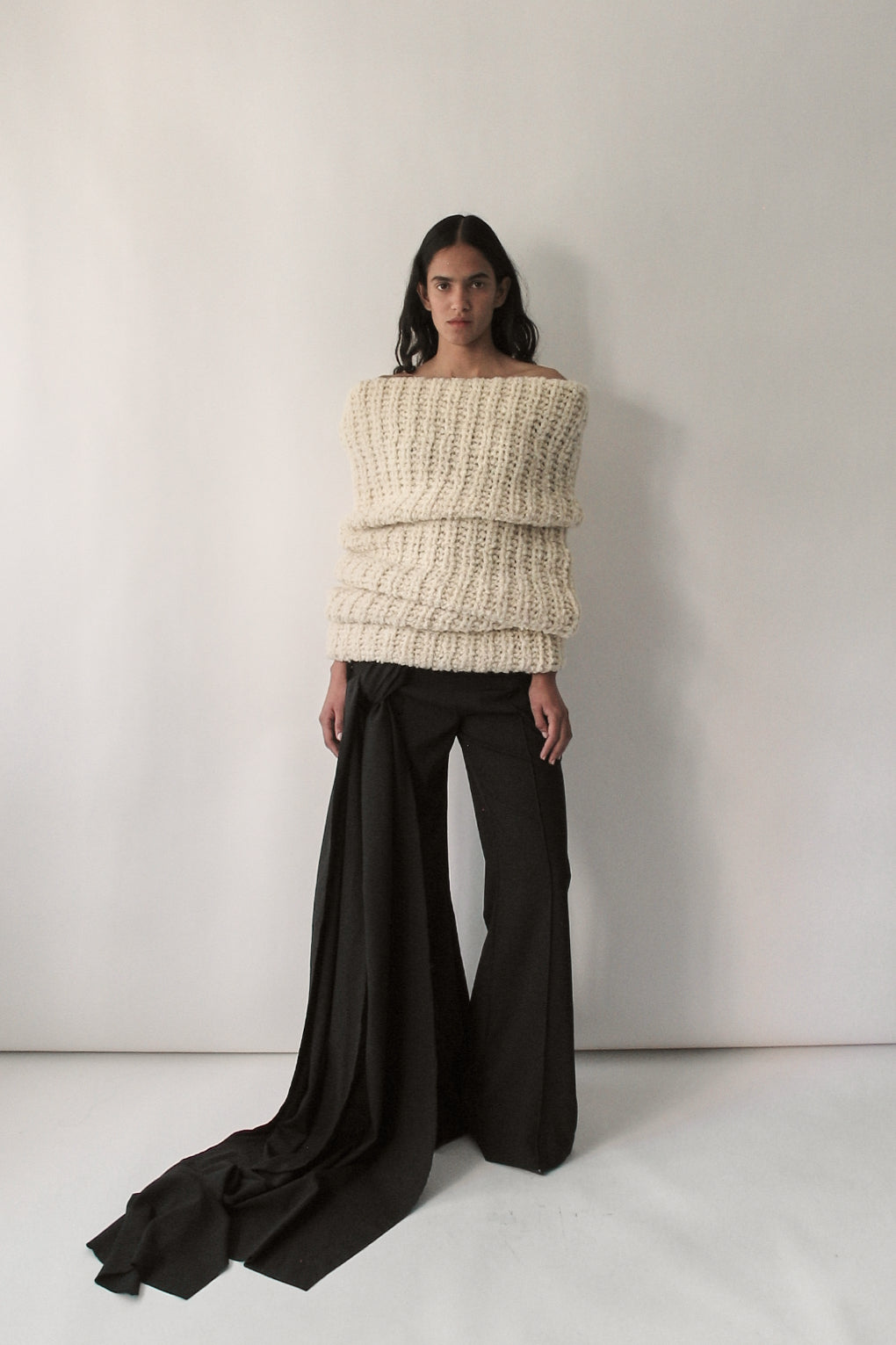 Black Wrap-Tie Pants