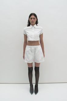 White cotton shorts