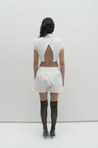 White cotton shorts