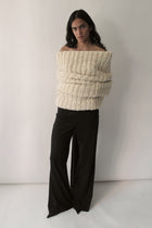 Butter White Gigantic Bouclé Muff