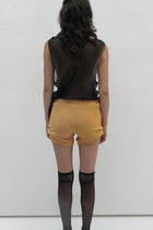 Knit orange shorts