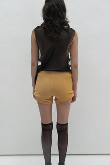 Knit orange shorts