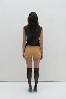 Knit orange shorts