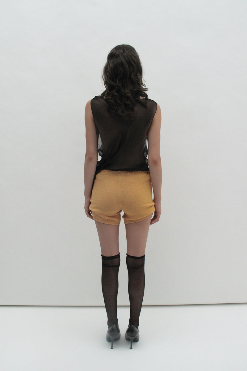 Knit orange shorts