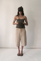 Beige Suede Culottes