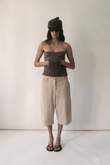 Beige Suede Culottes