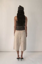 Beige Suede Culottes
