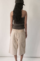 Beige Suede Culottes
