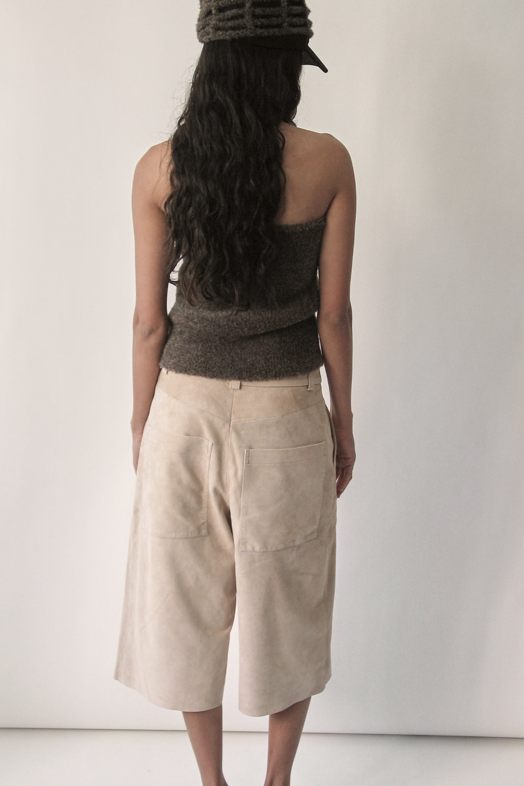 Beige Suede Culottes