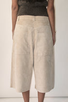 Beige Suede Culottes