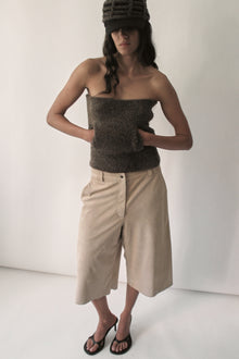 Beige Suede Culottes