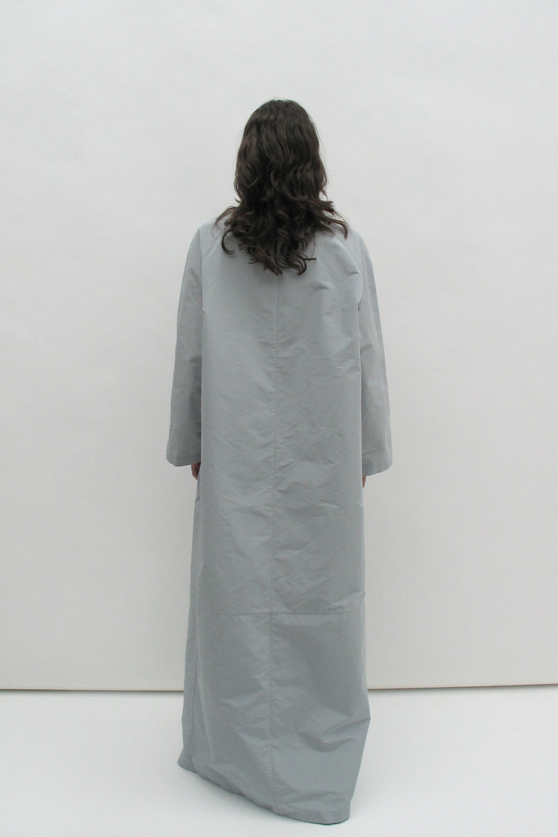 Silver-grey raincoat