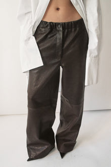 Dark Chocolate Leather Pants