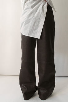 Dark Chocolate Leather Pants