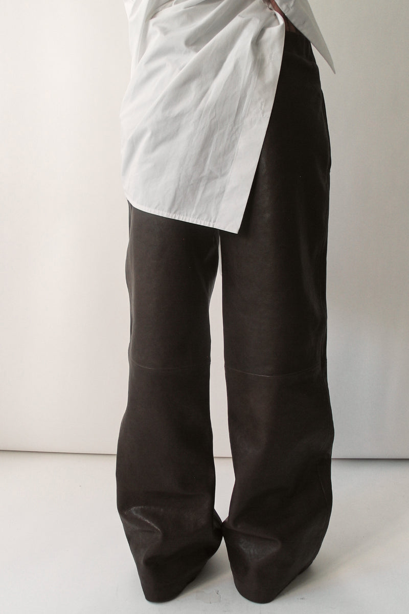 Dark Chocolate Leather Pants