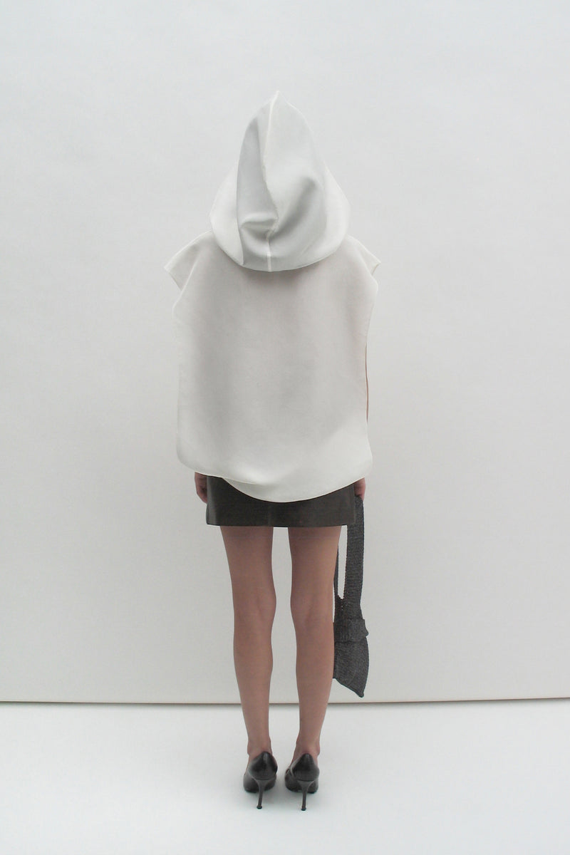 Hooded cutout top