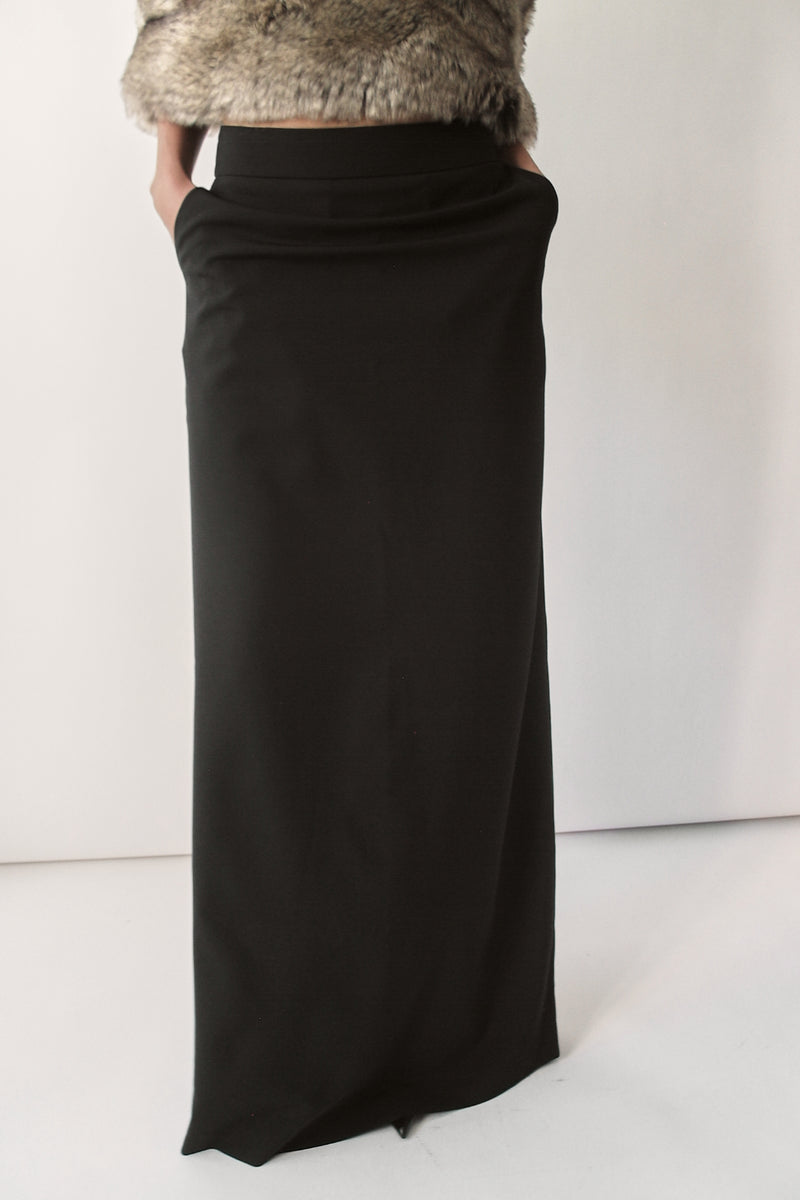Black Maxi Sporty Skirt