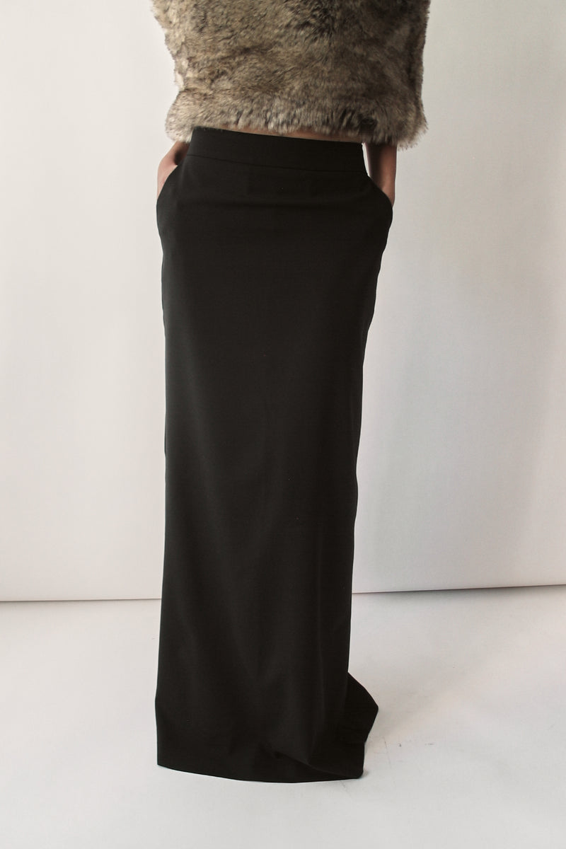 Black Maxi Sporty Skirt