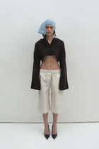 Fluffy light blue scarf