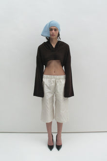 Fluffy light blue scarf