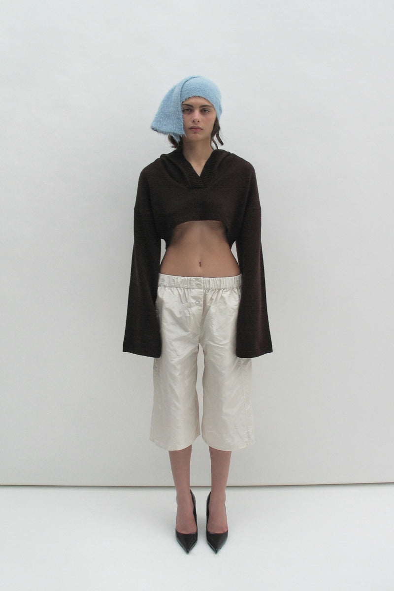 Fluffy light blue scarf