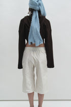 Fluffy light blue scarf