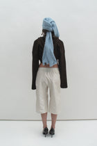 Fluffy light blue scarf
