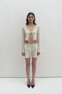 Boucle crop top