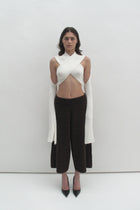 Crossover white straps top