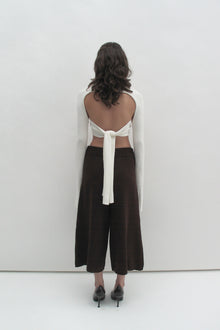 Crossover white straps top