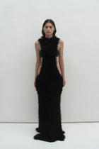 Fluffy cutout dress
