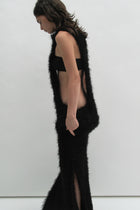 Fluffy cutout dress