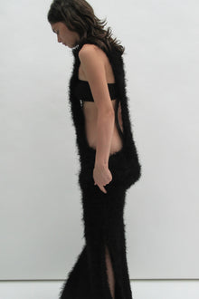 Fluffy cutout dress