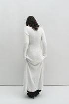 Fluffy white dress
