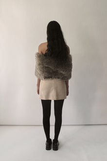Beige Micro Suede Skirt