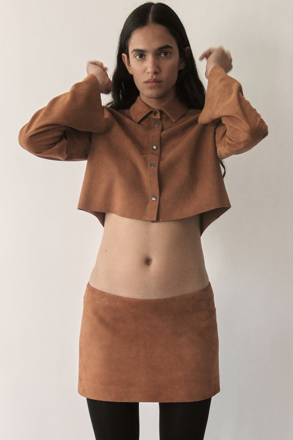 Orange Micro Suede Skirt