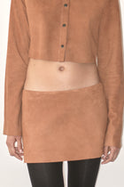 Orange Micro Suede Skirt