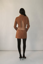 Orange Micro Suede Skirt