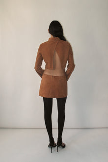 Orange Micro Suede Skirt