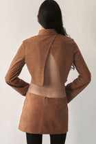 Orange Micro Suede Skirt